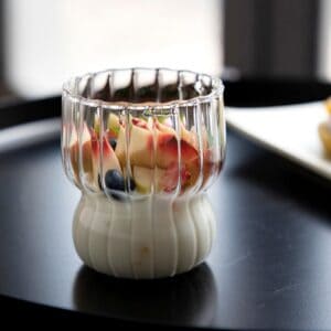 Ribbed Clear Glass Tumbler
