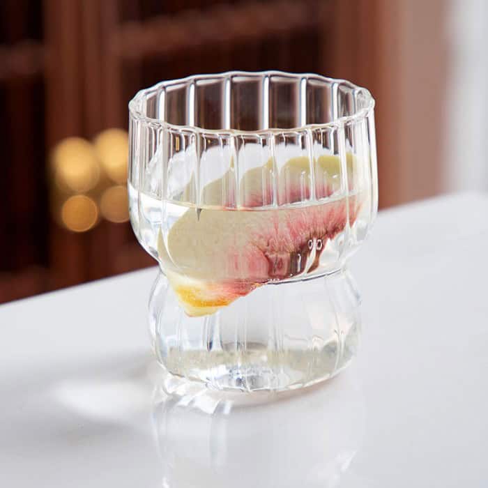 Ribbed Clear Glass Tumbler - Image 3