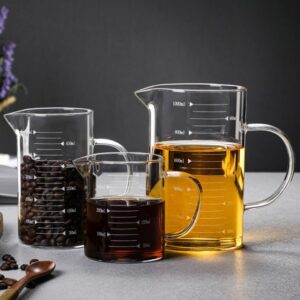 Glass Measuring Pitcher with Handle — Borosilicate Lab-Grade Pour